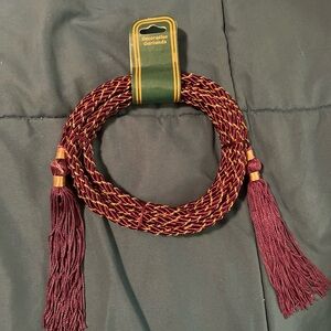 Purple and gold decorative rope garland, made in India